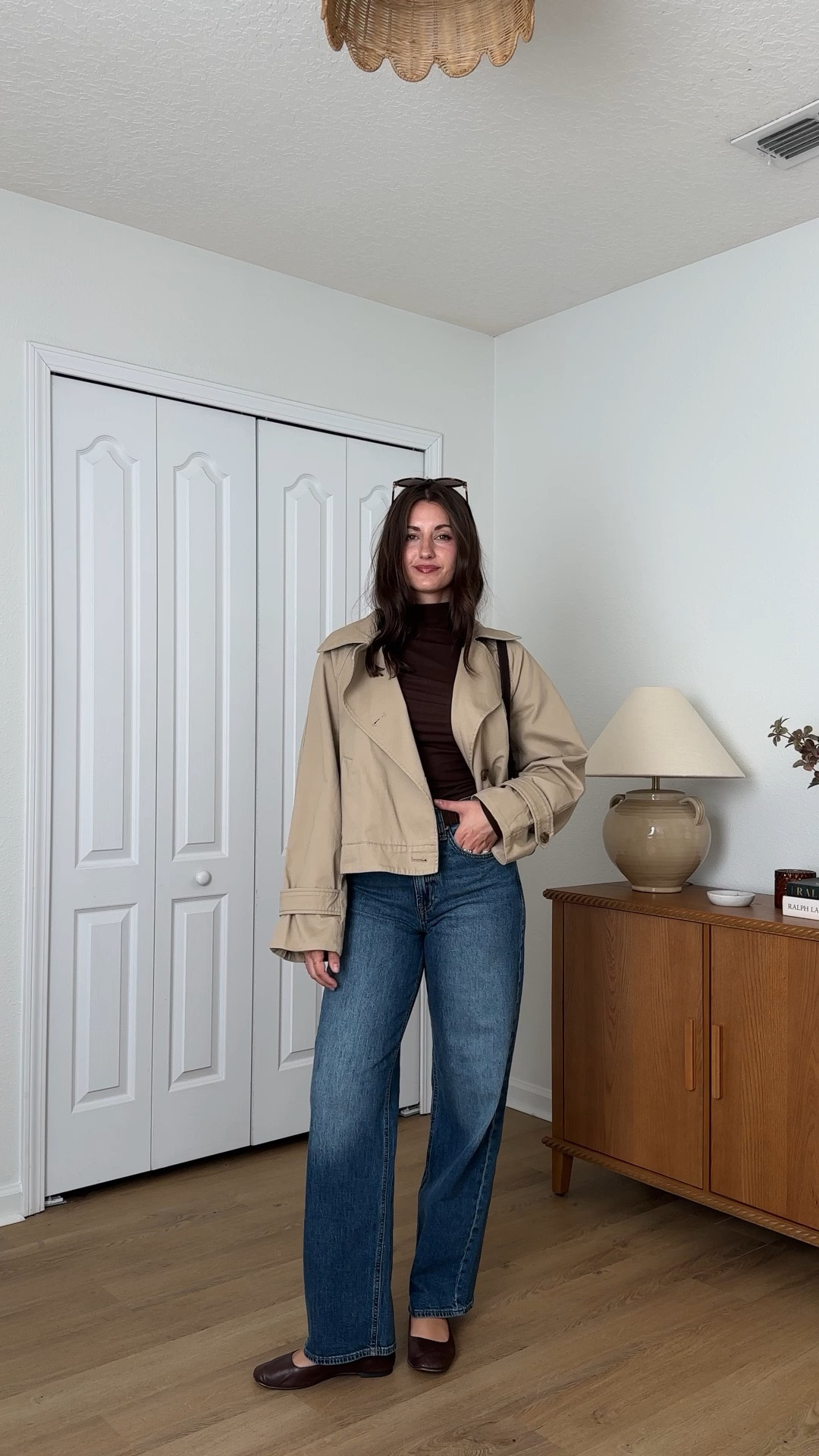Casual fall outfit 🤎 wearing 26 jeans, small top, small trench (linked similar) 

Code: C202LOVE15 for 15% off the top!

Amazon finds, merino wool, fall outfit 

#LTKSeasonal #LTKSaleAlert #LTKStyleTip