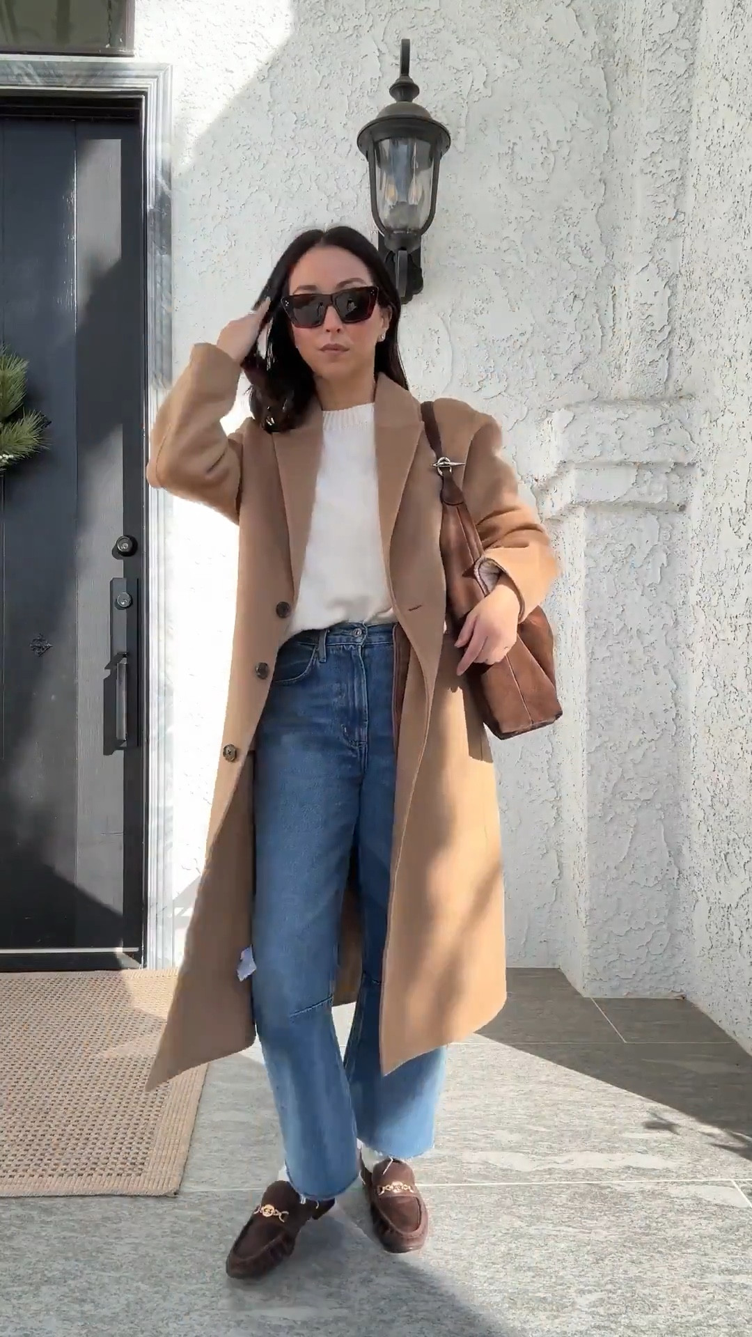 Easy mom outfit to tour a preschool. This topcoat from J.Crew is stunning! Structured, great petite fit, but still double wool faced so it moves and isn’t stiff. 

J.crew topcoat petite 2
Everlane sweater xs
Citizens of Humanity Miro jeans 24, run big. Cut hems. 
J.crew socks
Sam Edelman loafers 5 (old)
Liffner Pillow Hobo bag
Celine sunglasses 
Dorsey James necklace 15"

Fall outfits, fall style, mom style, petite style

#LTKootd #LTKdayinmylife #LTKPetite