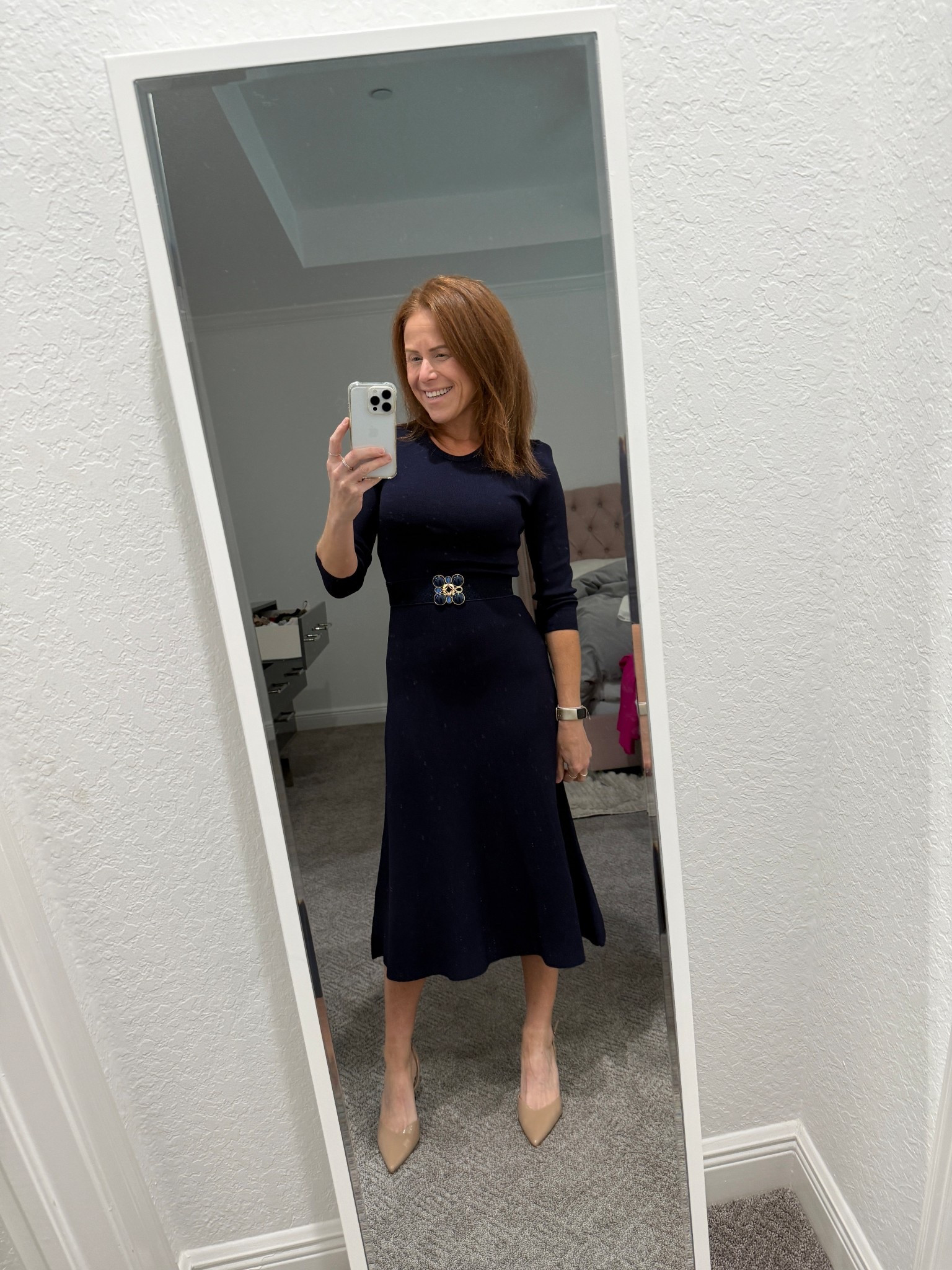 The most flattering classic knit dress, found on major sale. Wearing size small  

#LTKFallSale #LTKWorkwear #LTKOver40