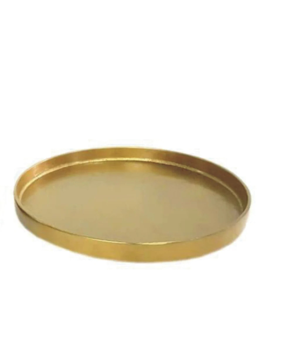 Round Antique Brass Tray | Megan Molten