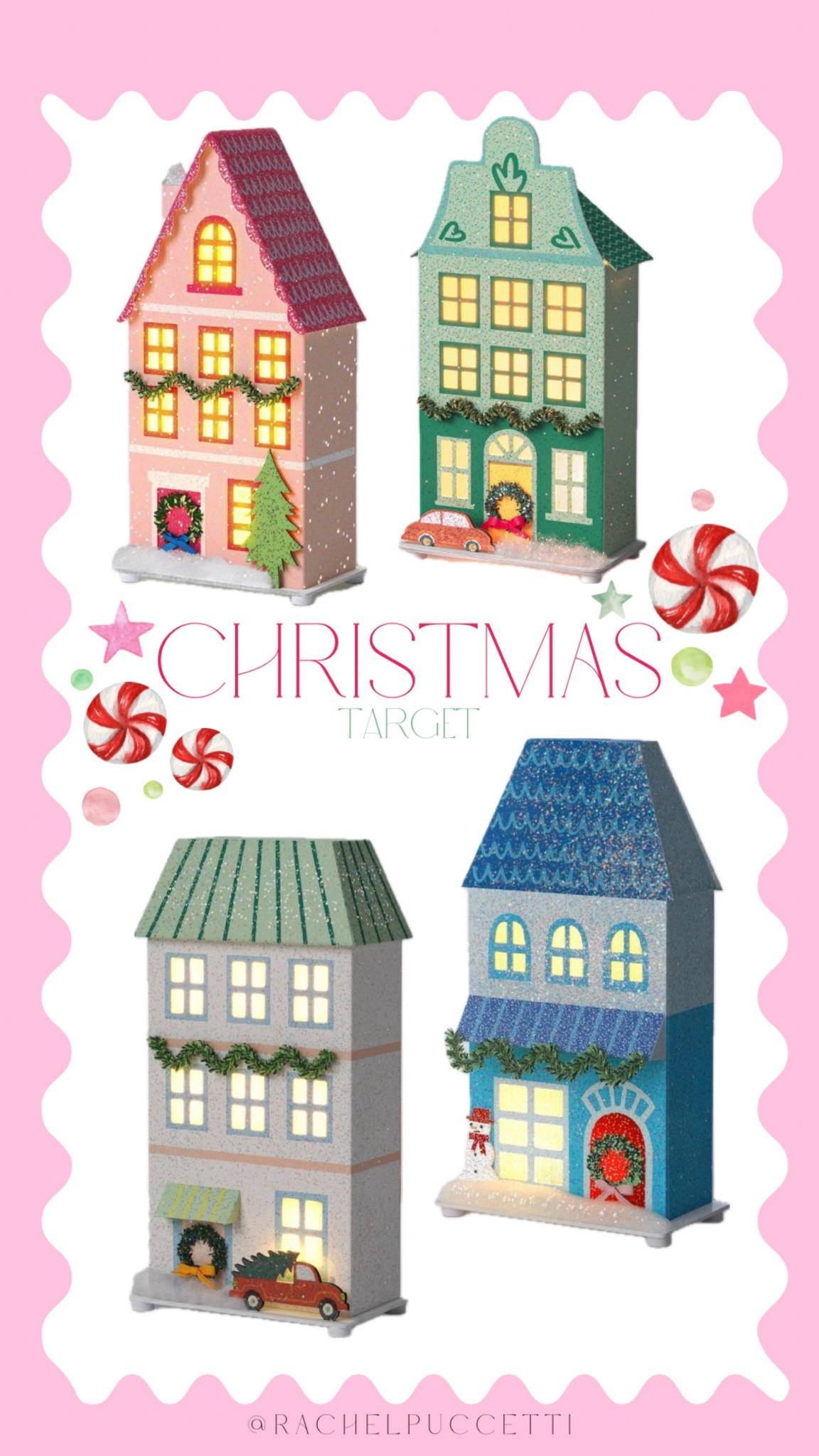 Target Christmas decor, Wondershop, Christmas village, Christmas house, whimsical Christmas, pink Christmas, Anthropologie Christmas

These light up glitter houses are so cute!! Love collecting Christmas village houses!🎀🎄 they remind me of my favorite Anthro ones!!❄️

#LTKFindsUnder50 #LTKHome #LTKSeasonal