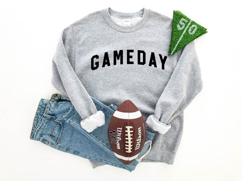 Game Day Sweatshirt, Super Bowl Sweatshirt, Women's Football Sweater, Sunday Sweatshirt, Football... | Etsy (US)