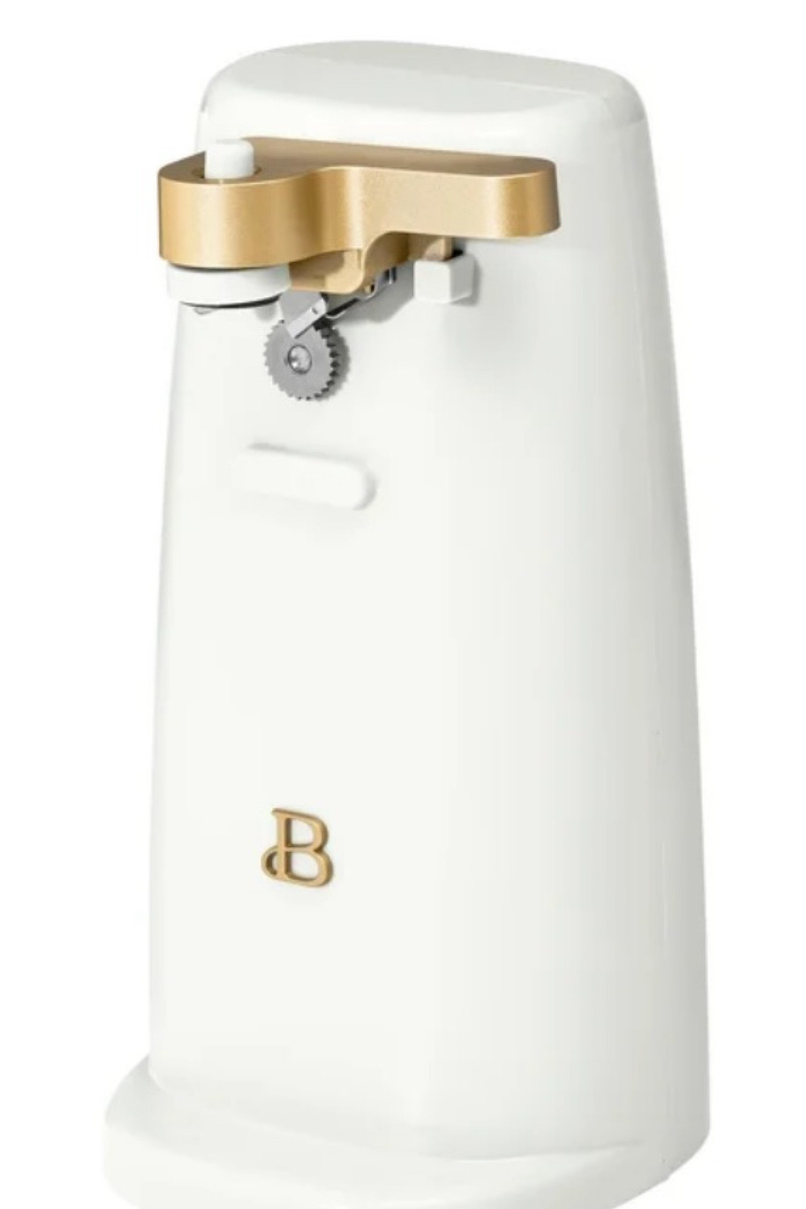 Streamline your mealtime prep with the Beautiful Easy-Prep Electric Can Opener. A stainless steel cutting blade and magnetic lid holder combine to open small, standard and tall cans with ease. This handy can opener also includes an auto-turn feature for convenient one-touch operation and a removable lever for easy cleaning, helping you get to your cooking tasks faster. It’s innovative no-tilt design keeps it steady too, for a worry-free prep. Plus, it also includes a built-in knife sharpener and bottle opener making it a true workhouse in your kitchen. A convenient cord storage compartment makes it easy to tuck away when not in use. Available in White Icing with signature gold accents. Exclusively at Walmart. Condition: new.
Stainless steel cutting blade and magnetic lid holder easily opens small, standard and tall cans
Auto-turn allows for convenient one-touch operation
Removable lever for easy cleaning
Built-in knife sharpener and bottle opener
Auto-stop safety function
Convenient cord storage compartment
70-watt motor effectively opens cans
Comes in White Icing
Beautiful by Drew Barrymore available exclusively at Walmart

#LTKFindsUnder50 #LTKSaleAlert #LTKHome