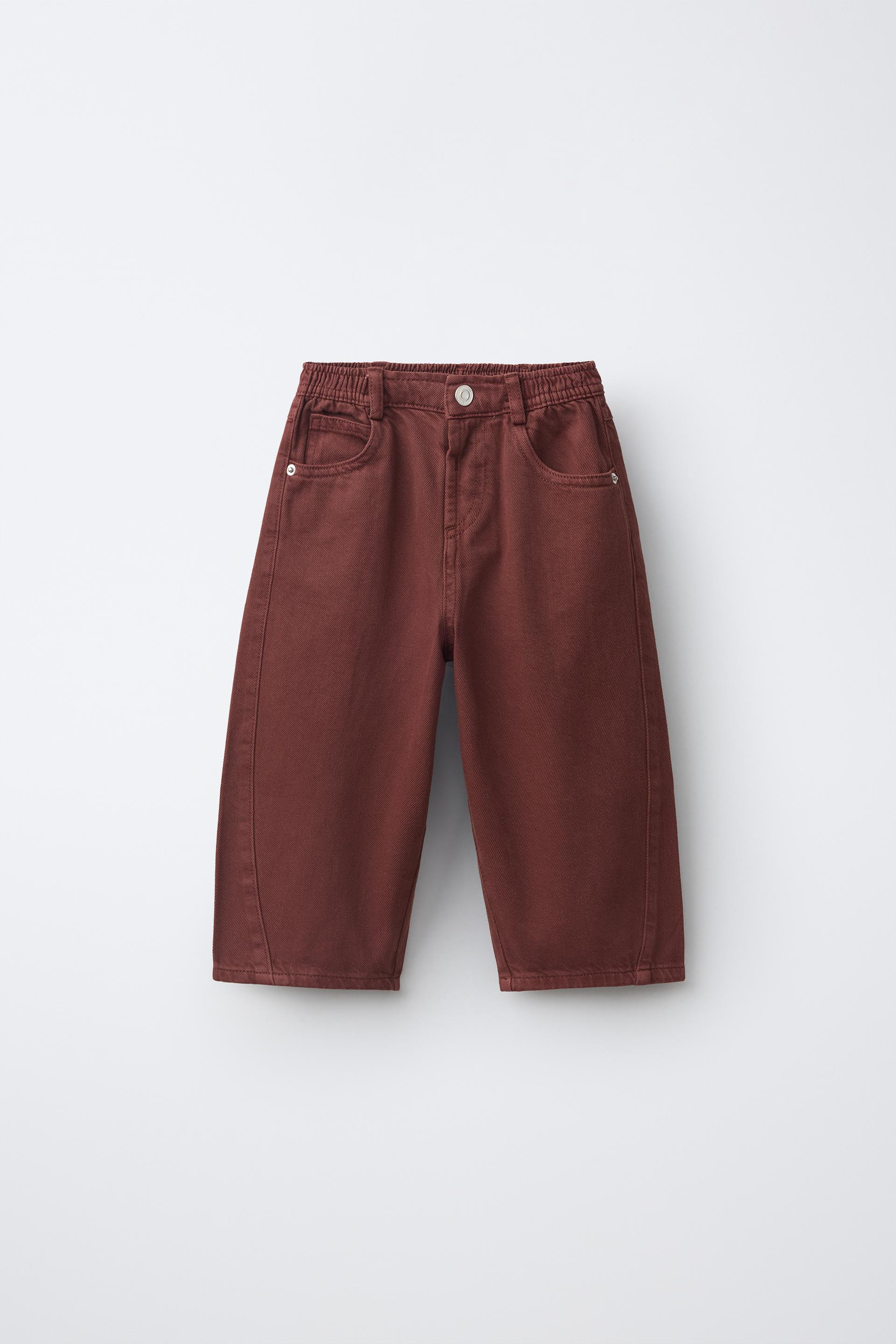 Zara - Baggy Twill Pants - Sand - 4 Years (40,9 Inches) - Kids | Zara US