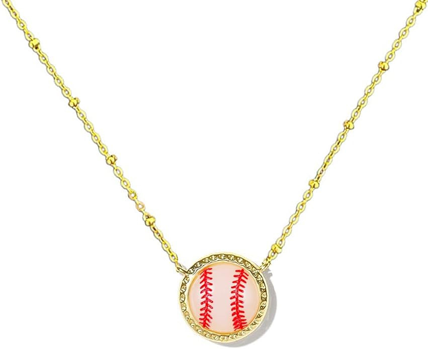 Baseball Necklace Baseball Gifts for Women Mom Team Softball Baseball Charm Necklace | Amazon (US)
