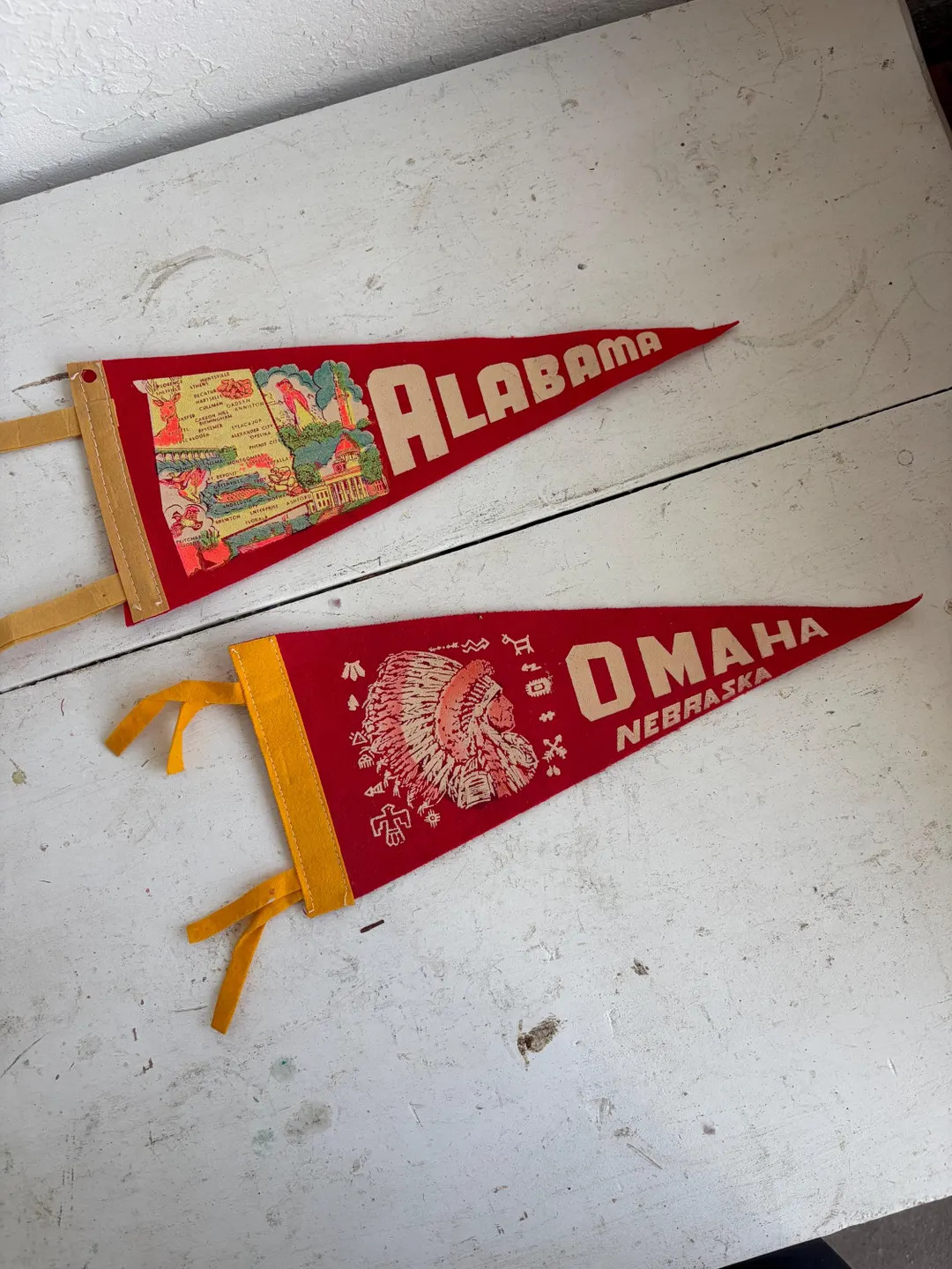 Vintage 12" Pennant Flag | Omaha, Nebraska or Alabama {CHOICE} | Etsy (US)