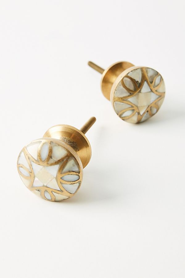 Mother-Of-Pearl Knobs, Set of 2 | Anthropologie (US)