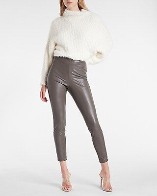 Super High Waisted Faux Leather Leggings | Express