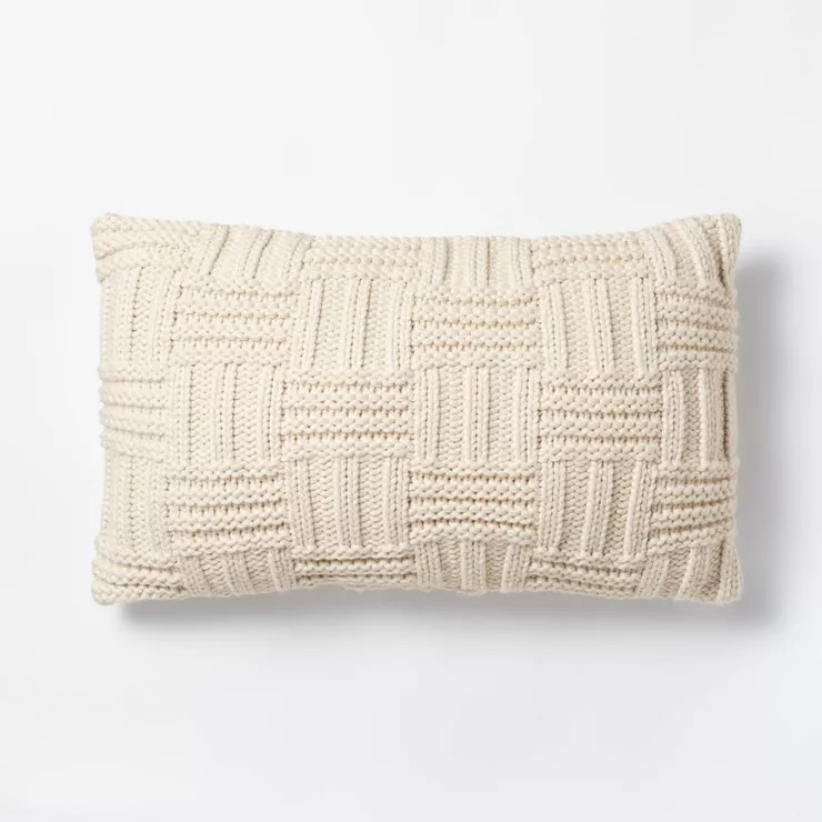 Basket Weave Knit Throw Pillow - Threshold™ designed with Studio McGee | Target