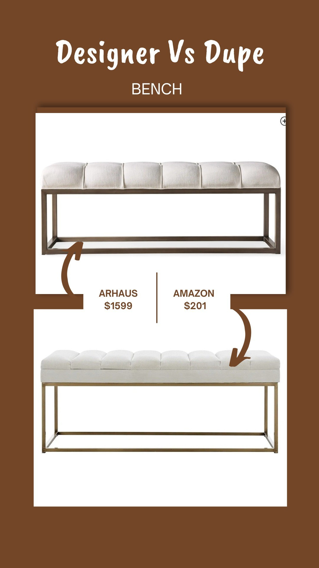 ARHAUS VS AMAZON BENCH

#LTKHome #LTKSaleAlert #LTKU