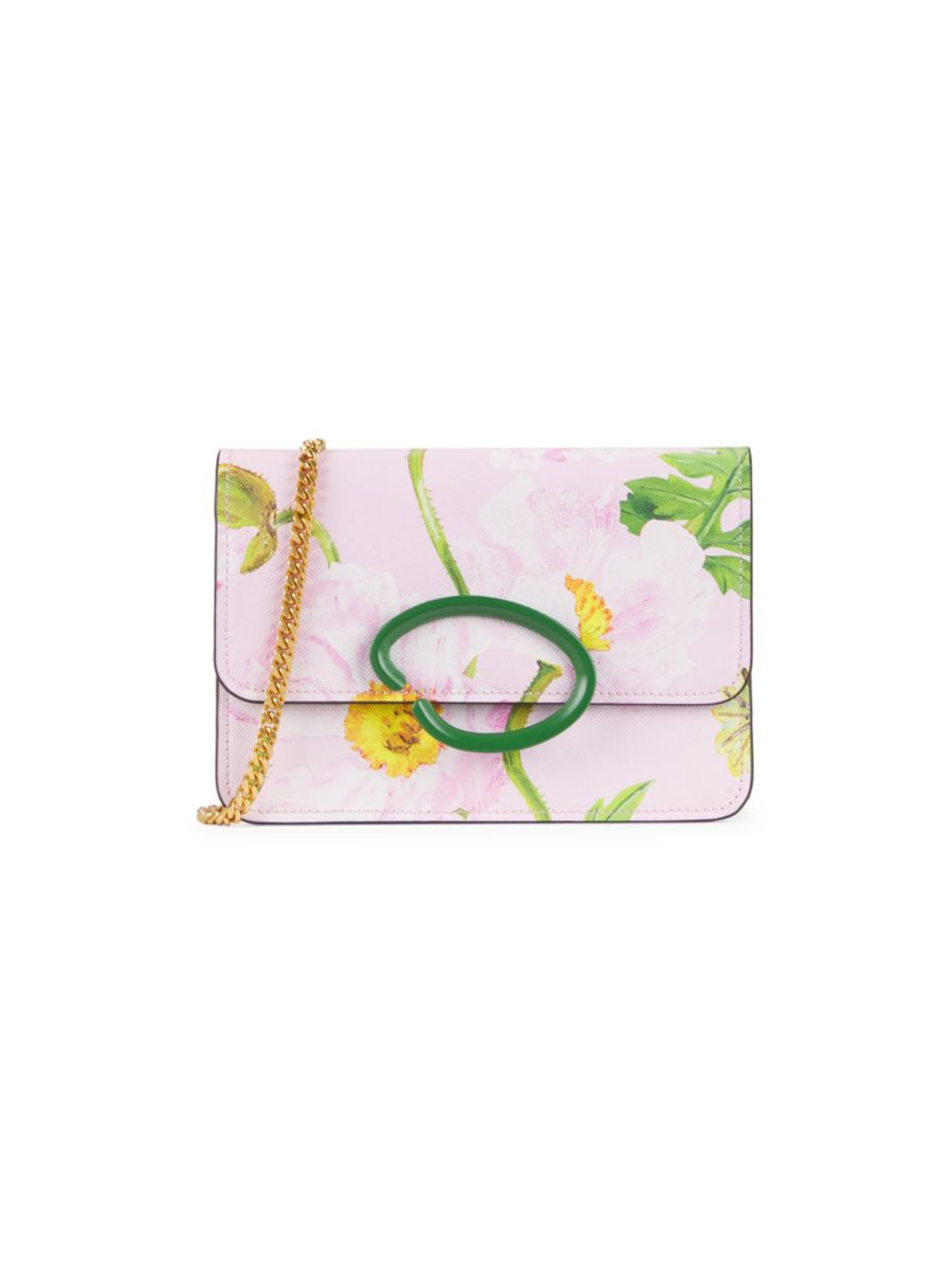 Oscar de la RentaPoppy Leather O-Pochette | Saks Fifth Avenue