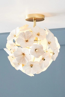 June Capiz Floral Flush Mount | Anthropologie (US)