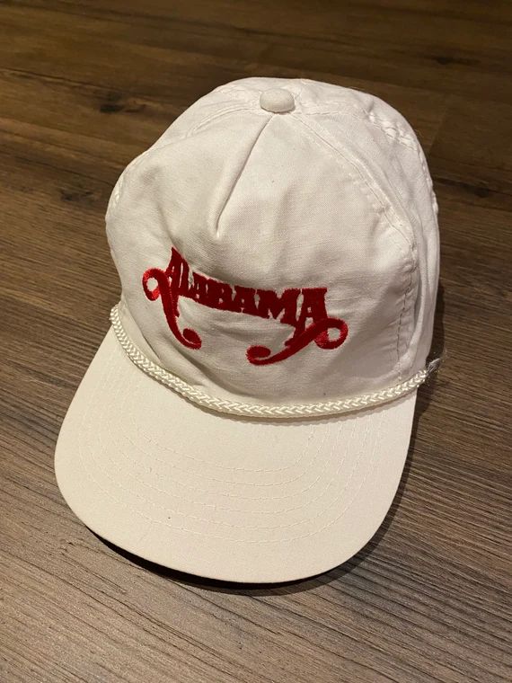Alabama Band Graphic Hat | Adjustable With Snap Back | Vintage 1990s Country Rock Band White Stra... | Etsy (US)