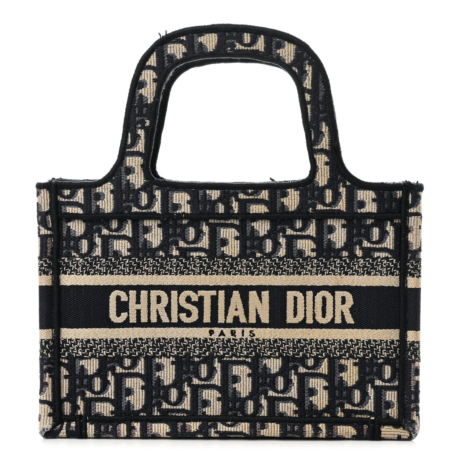 Oblique Mini Book Tote Blue Multicolor | FASHIONPHILE (US)