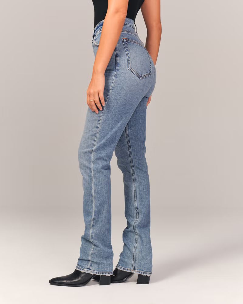 Women's Curve Love Ultra High Rise 90s Slim Straight Jean | Women's | Abercrombie.com | Abercrombie & Fitch (US)