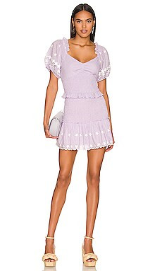 LoveShackFancy Jarrah Dress in Purple Dawn from Revolve.com | Revolve Clothing (Global)