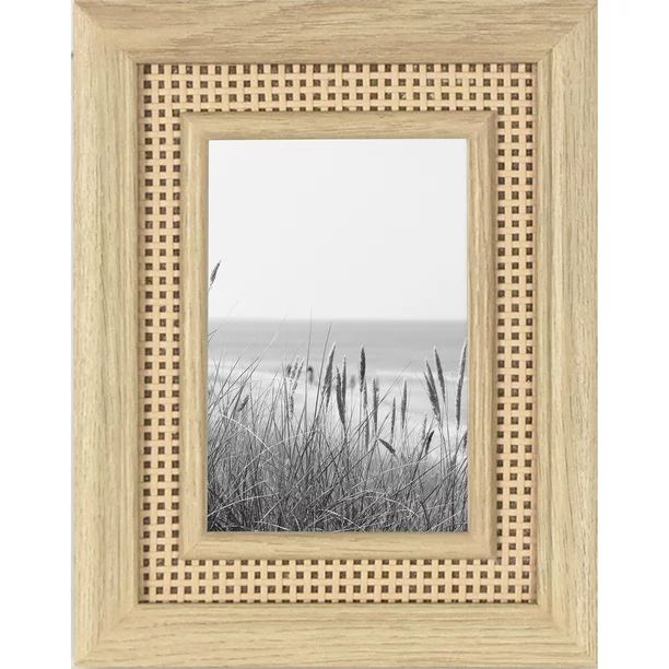 Better Homes & Gardens Wood Rattan Weave Pattern Tabletop 4x6 Picture Frame - 9.5" x 7.5" - Walma... | Walmart (US)