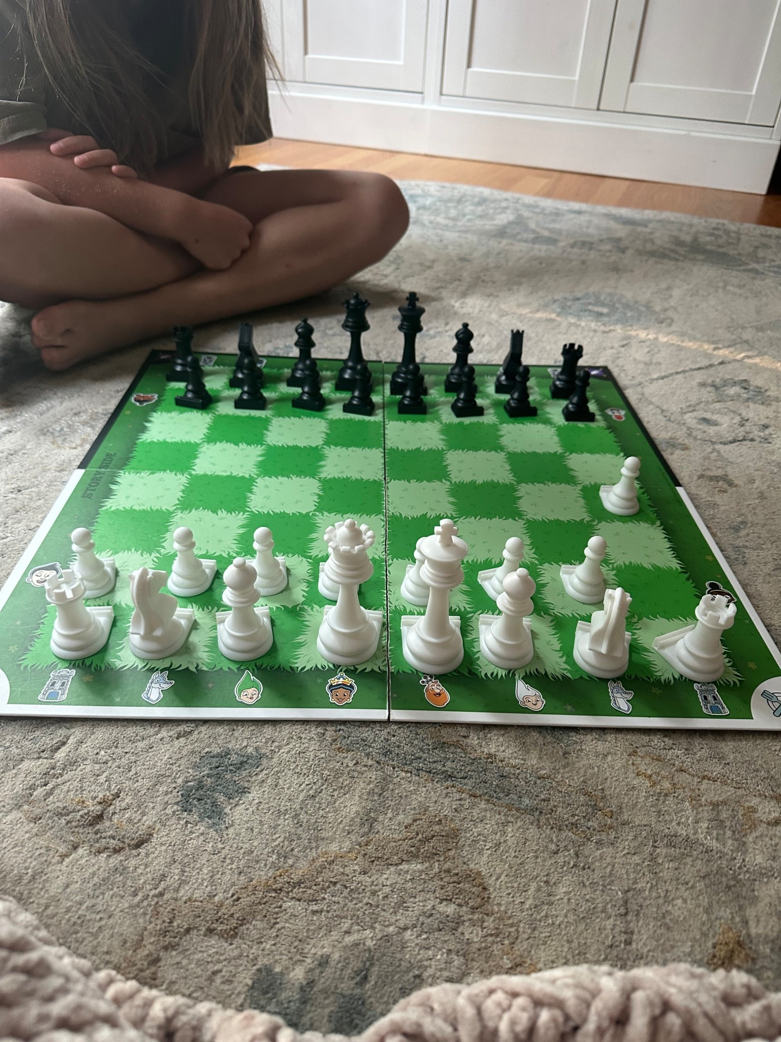 This chess set comes with a book that teaches kids how to play chess through silly stories. My 8 year old now beats me. ♟️

#LTKKids #LTKFamily