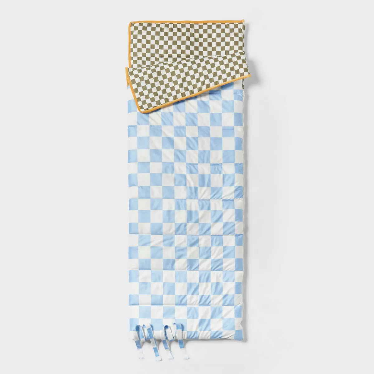 Blue Checkered Kids' Sleeping Bag - Pillowfort™ | Target