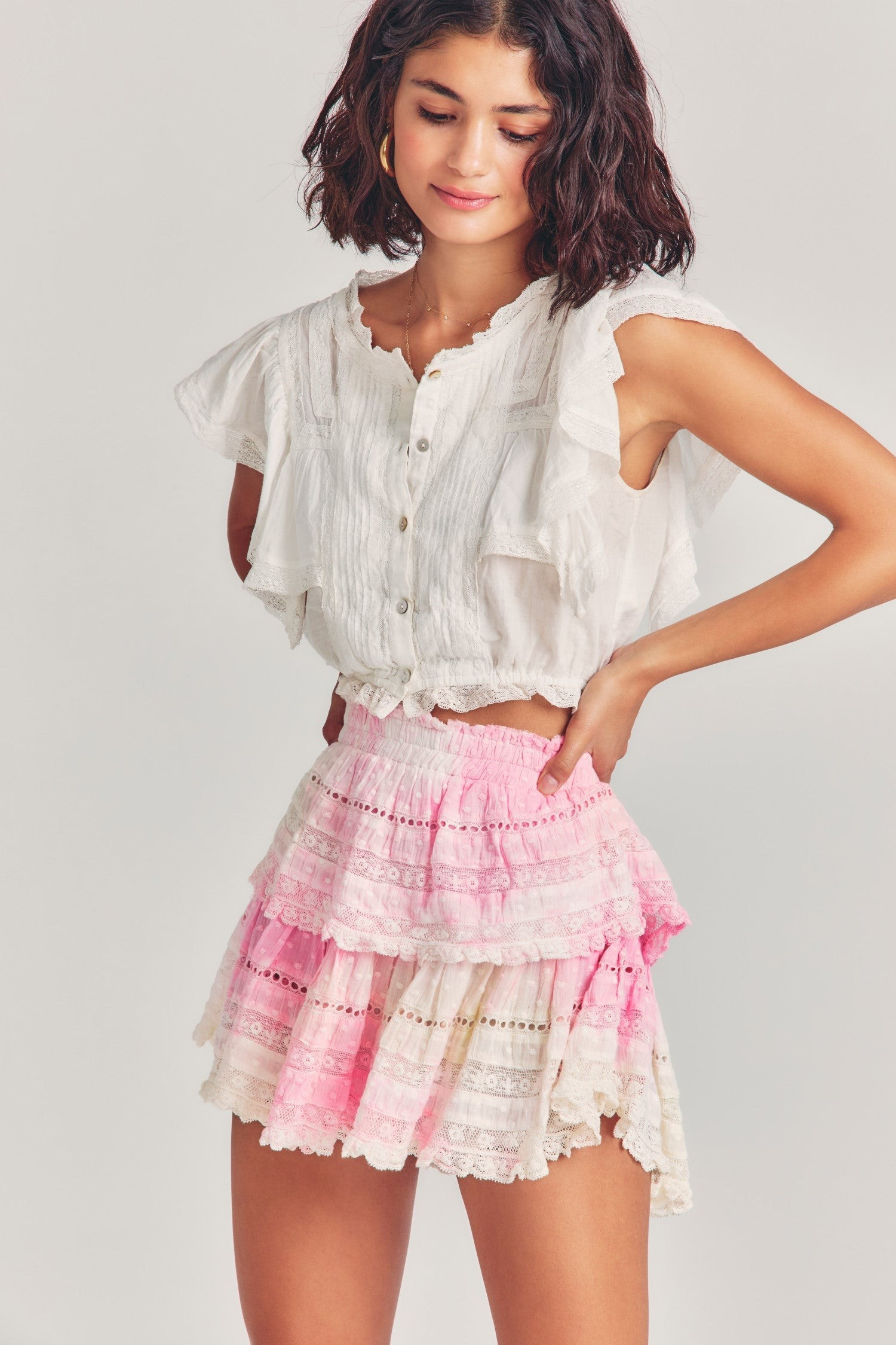 Ruffle Mini Skirt | LOVESHACKFANCY
