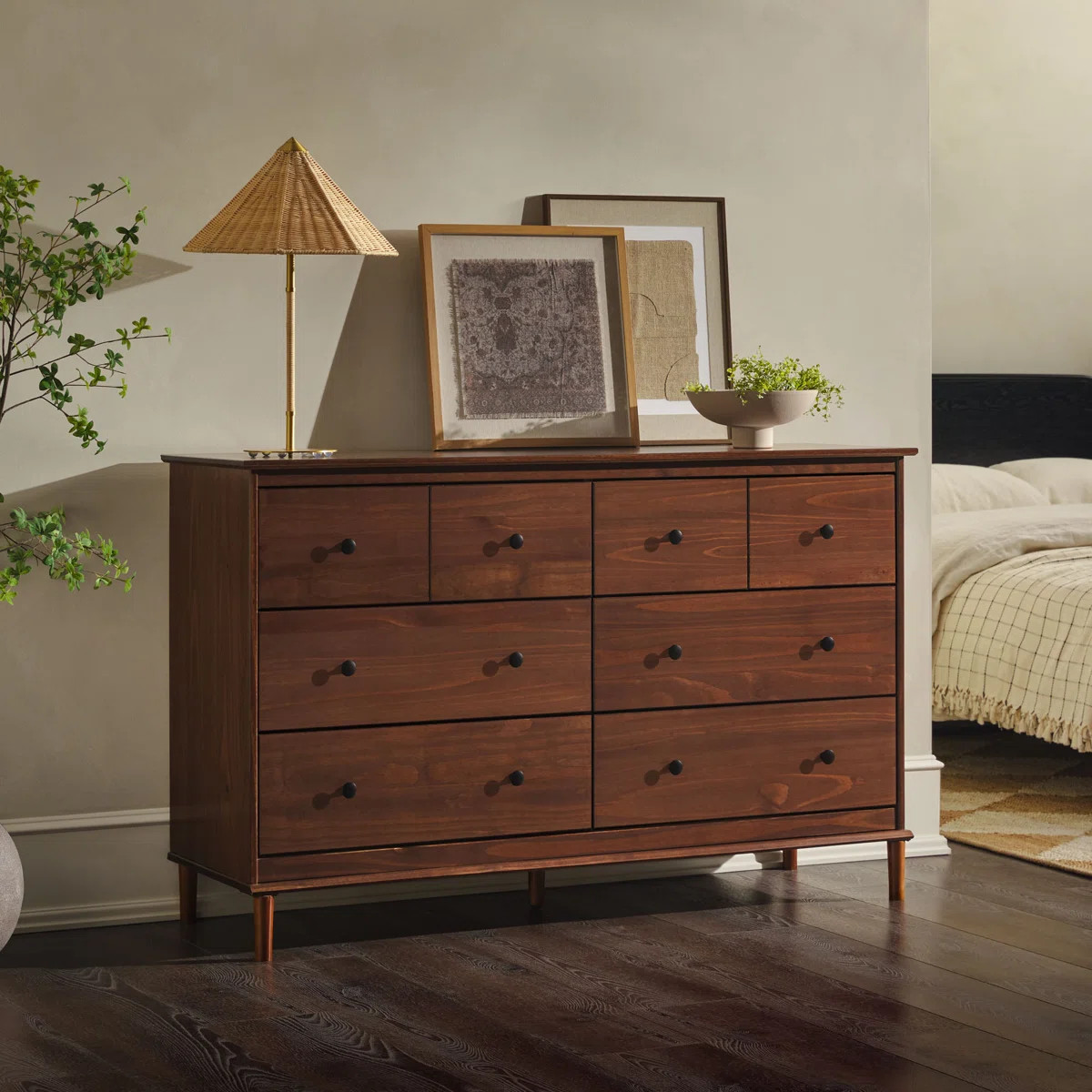 Bhuneshwar 6 Drawer Solid Wood Double Dresser | Wayfair North America