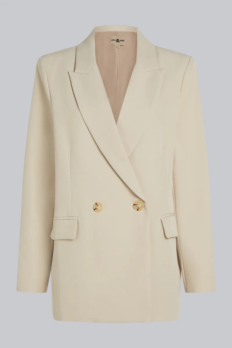 EVE Structured Oversized Blazer Cream | 4tharq 