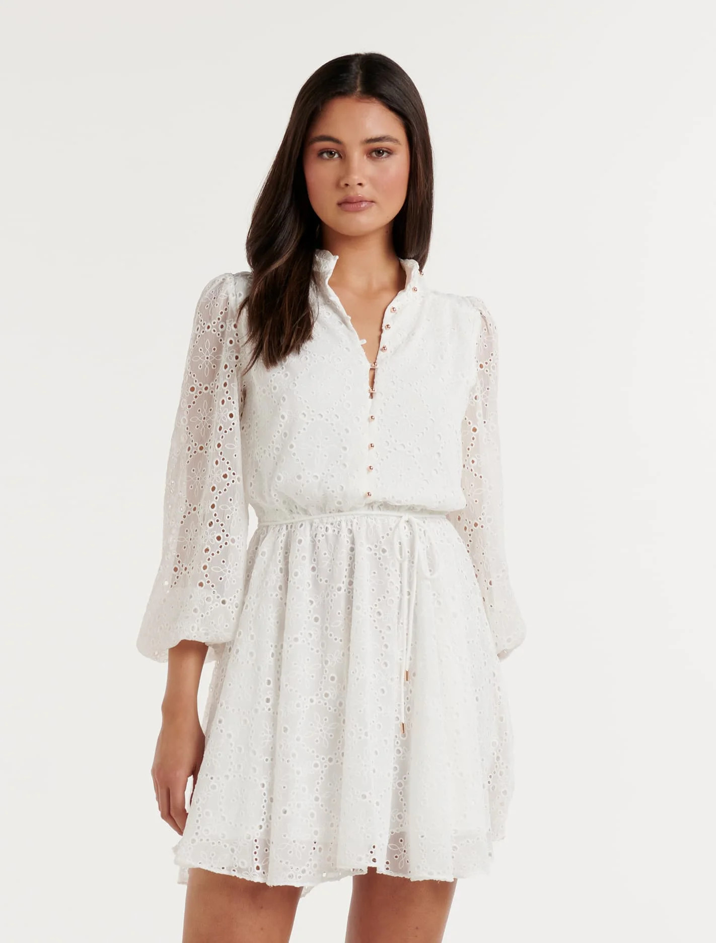 Thea Broderie Mini Dress | Ever New (CA)