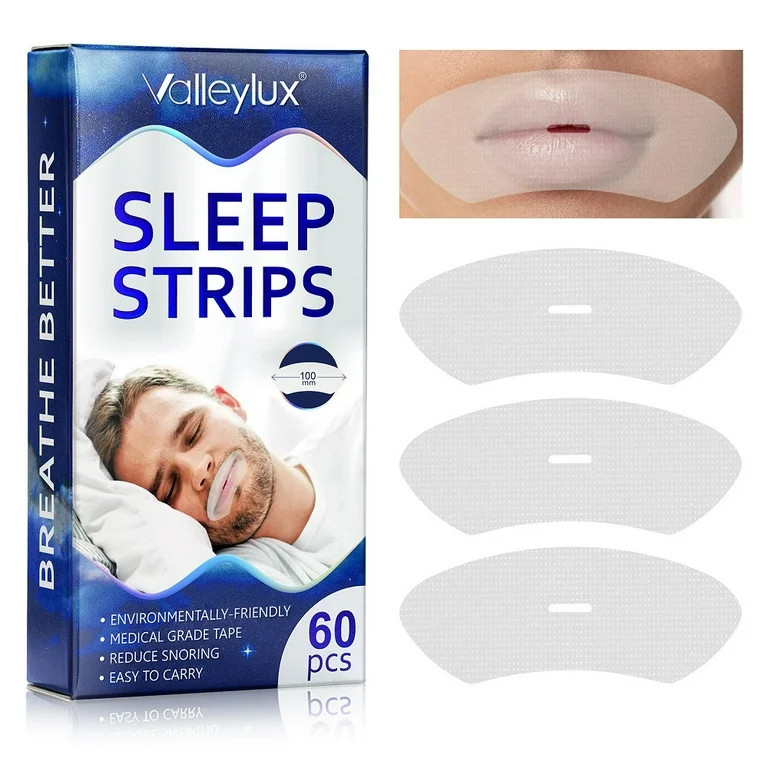 60 Pcs Mouth Tapes by SEFUDUN - 100mm Dia Anti Snoring Devices, Snore Stopper, Sleep Strips & Sno... | Walmart (US)