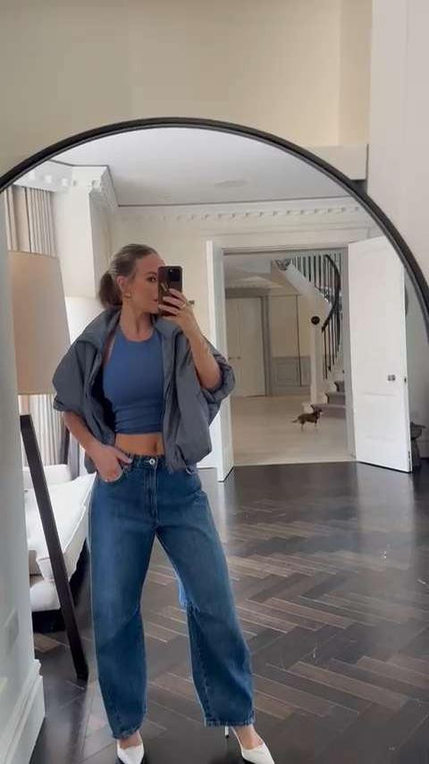Zara jeans, Zara halter neck vest, Oysho puffer jacket

Spring style, spring outfit, baggy jeans, balloon jeans, wide leg jeans, white pointed heels, court heels, cropped jacket 

 #LTKAprilSpotlight #LTKuk #LTKspring