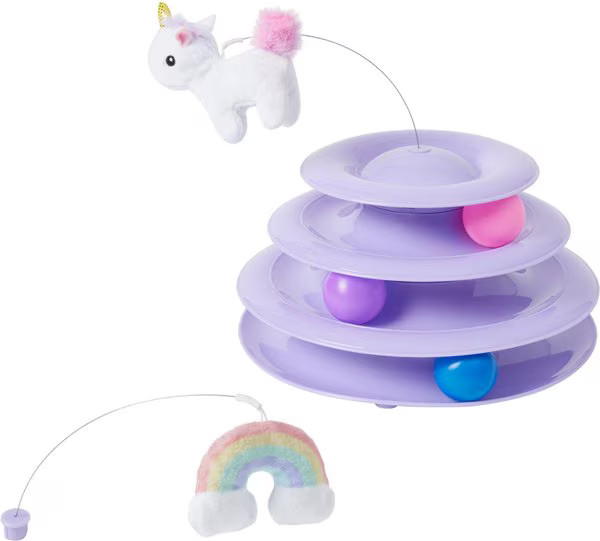 FRISCO Unicorn & Rainbow Cat Tracks Cat Toy with Catnip - Chewy.com | Chewy.com