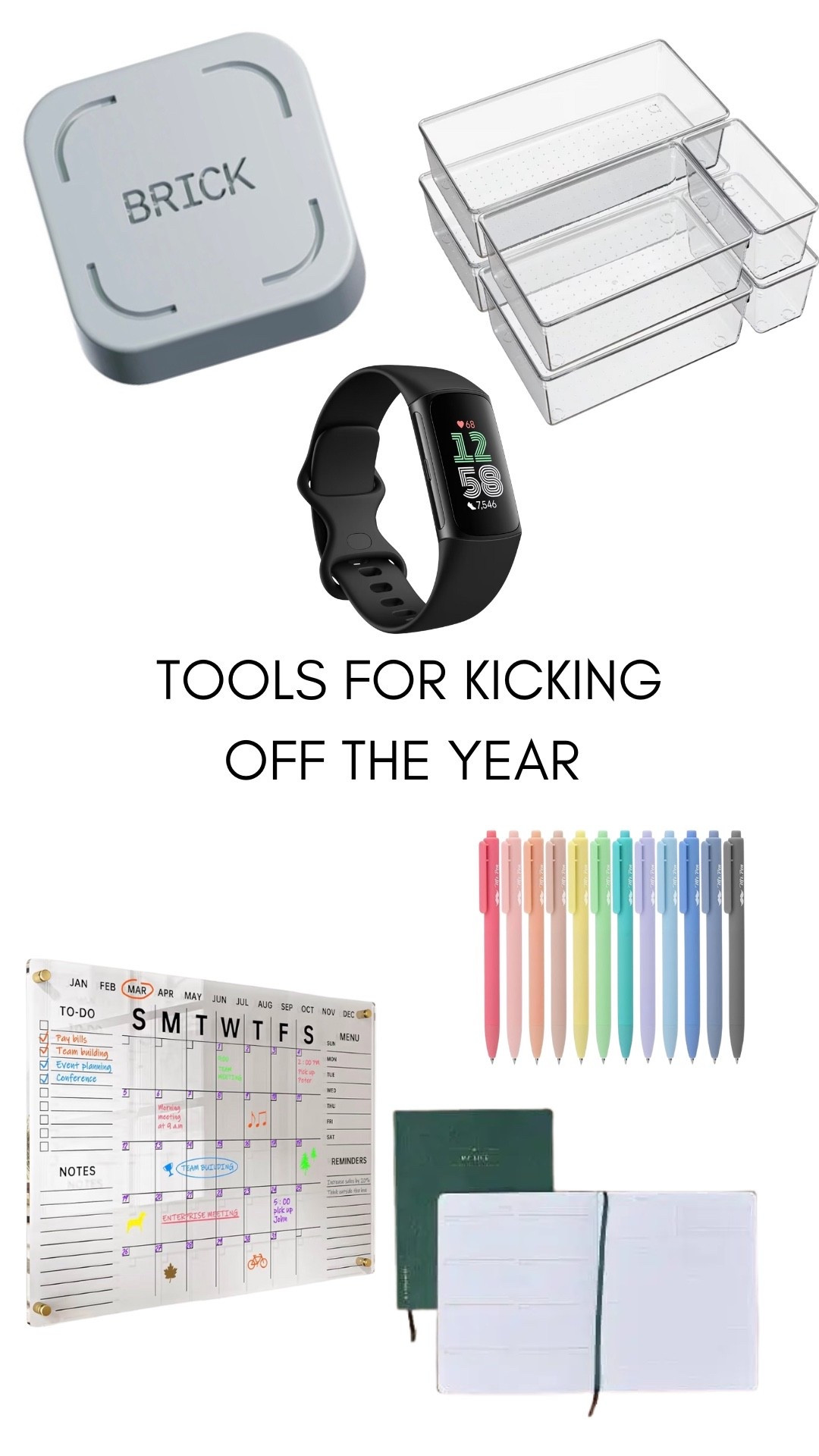 New year, new goals and these are the things I’m using to conquer my goals and resolutions for the best year ever! #organization #planner 