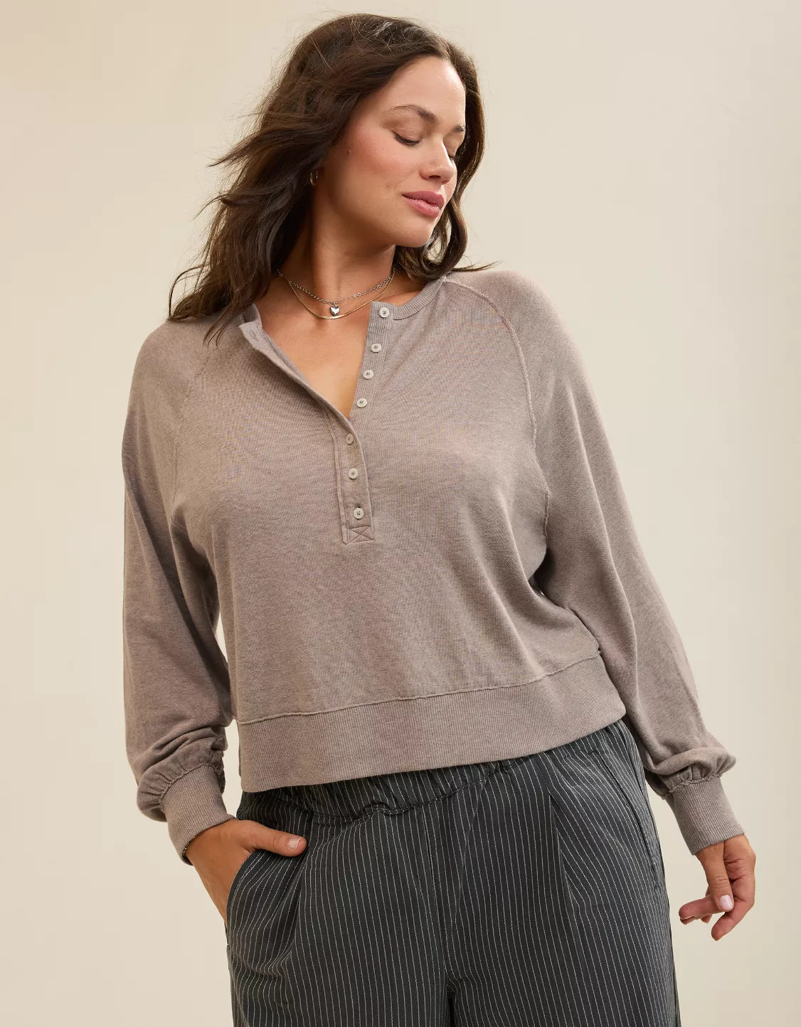 Aerie Happy Snit Henley T-Shirt | Aerie