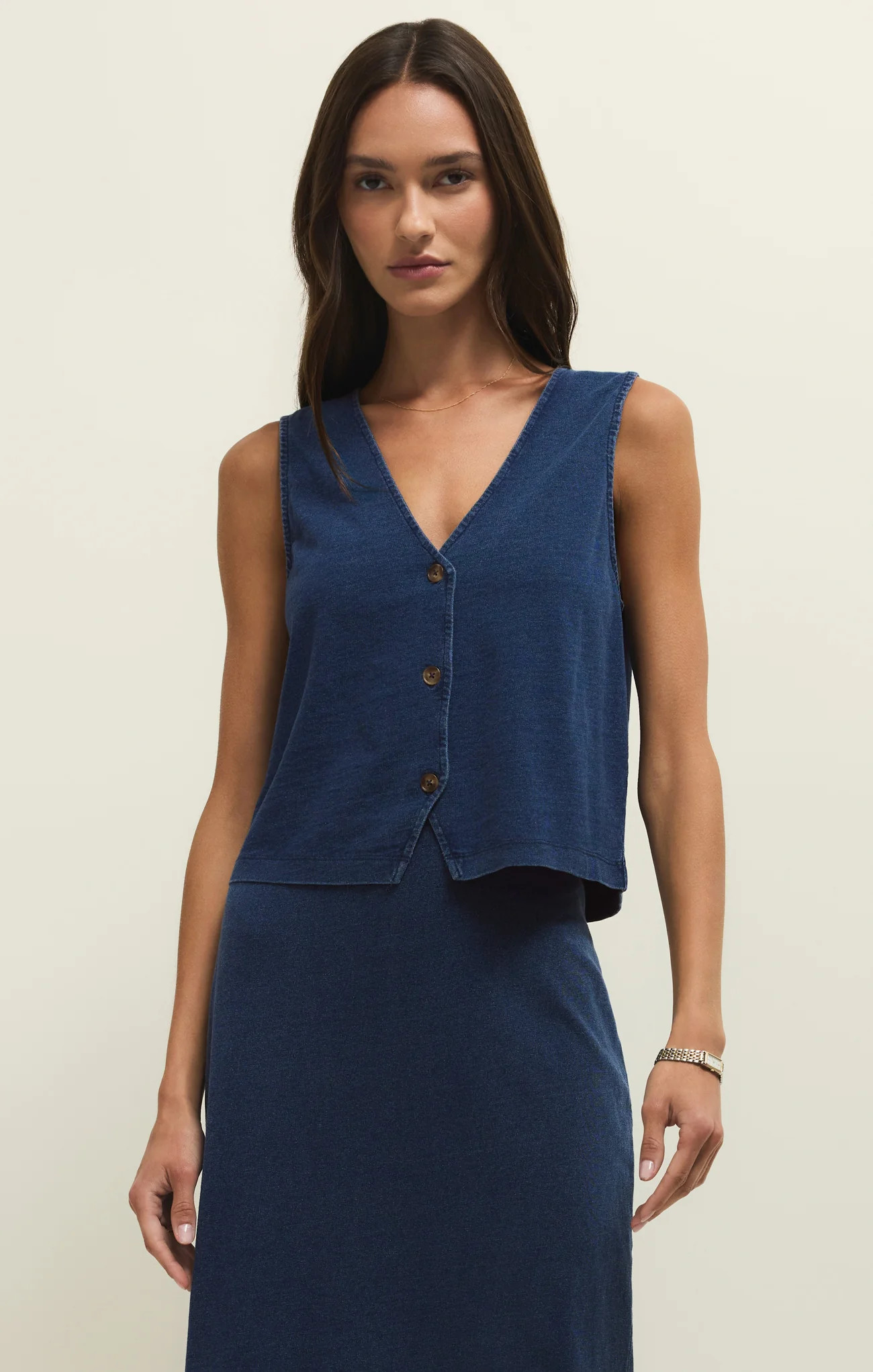 Noelle Jersey Denim Tank - Indigo / Medium | Z Supply