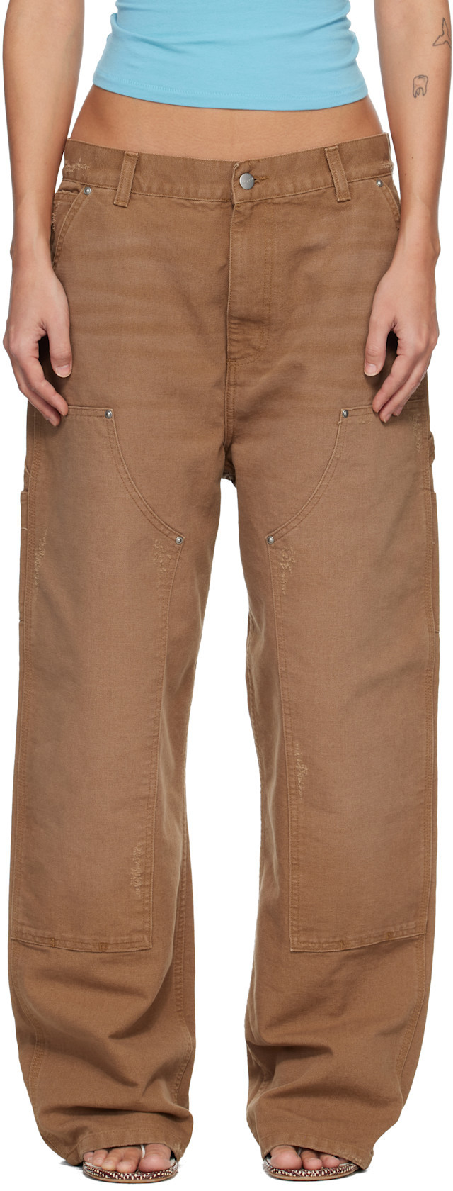 Carhartt Work In Progress - Tan Brandon Double Knee Jeans | SSENSE