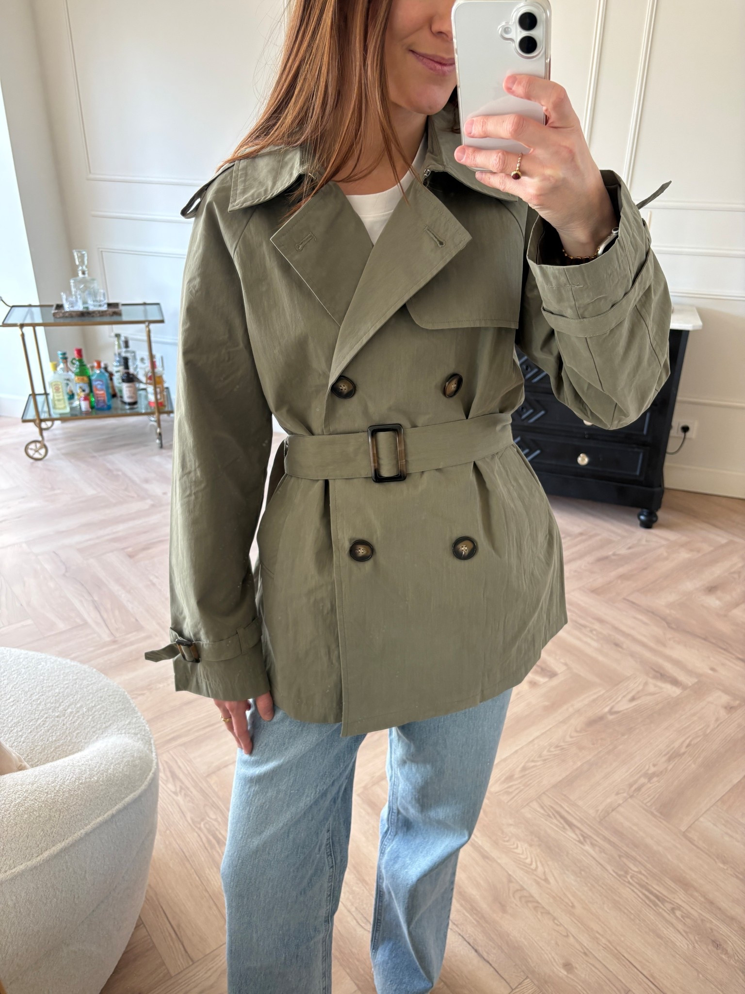 Cropped trench for spring in green 

#LTKootd #LTKSeasonal