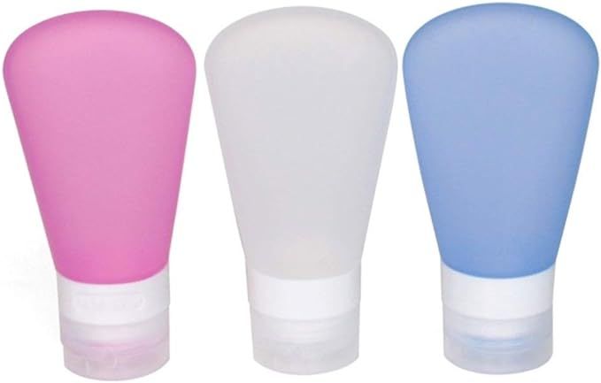 3 Pack-FNSHIP Portable Food Grade Squeeze Silicone Liquid Travel Bottles For Shampoo, Conditioner... | Amazon (US)