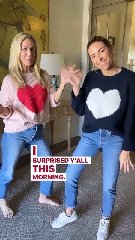 How cute is this heart sweater from Old Navy? Comes in these two colors. Runs big and a bit boxy but tts! Gretchen and Laura both wearing smalls here. 

EXTRA 30% OFF AT CHECKOUT!

#heartsweater
#ootdinspo

#LTKSeasonal #LTKsalealert