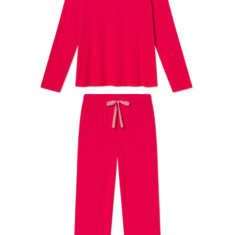 DreamModal™ Ribbon Long-Long Set in Ski Patrol | Lake Pajamas