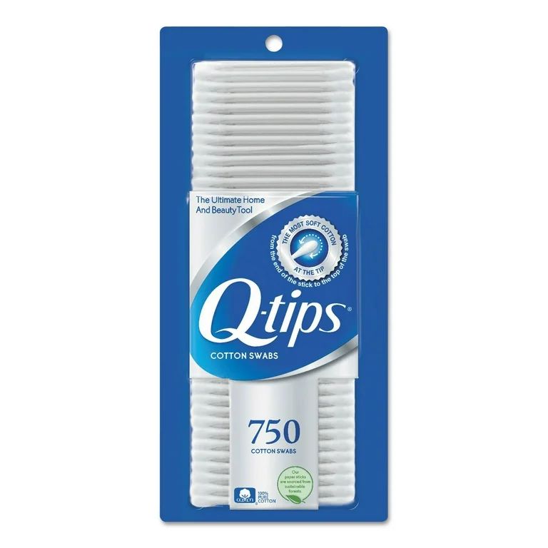 Q-tips Cotton Swabs Original for Hygiene and Beauty Care, Made with 100% Cotton 750 Count | Walmart (US)