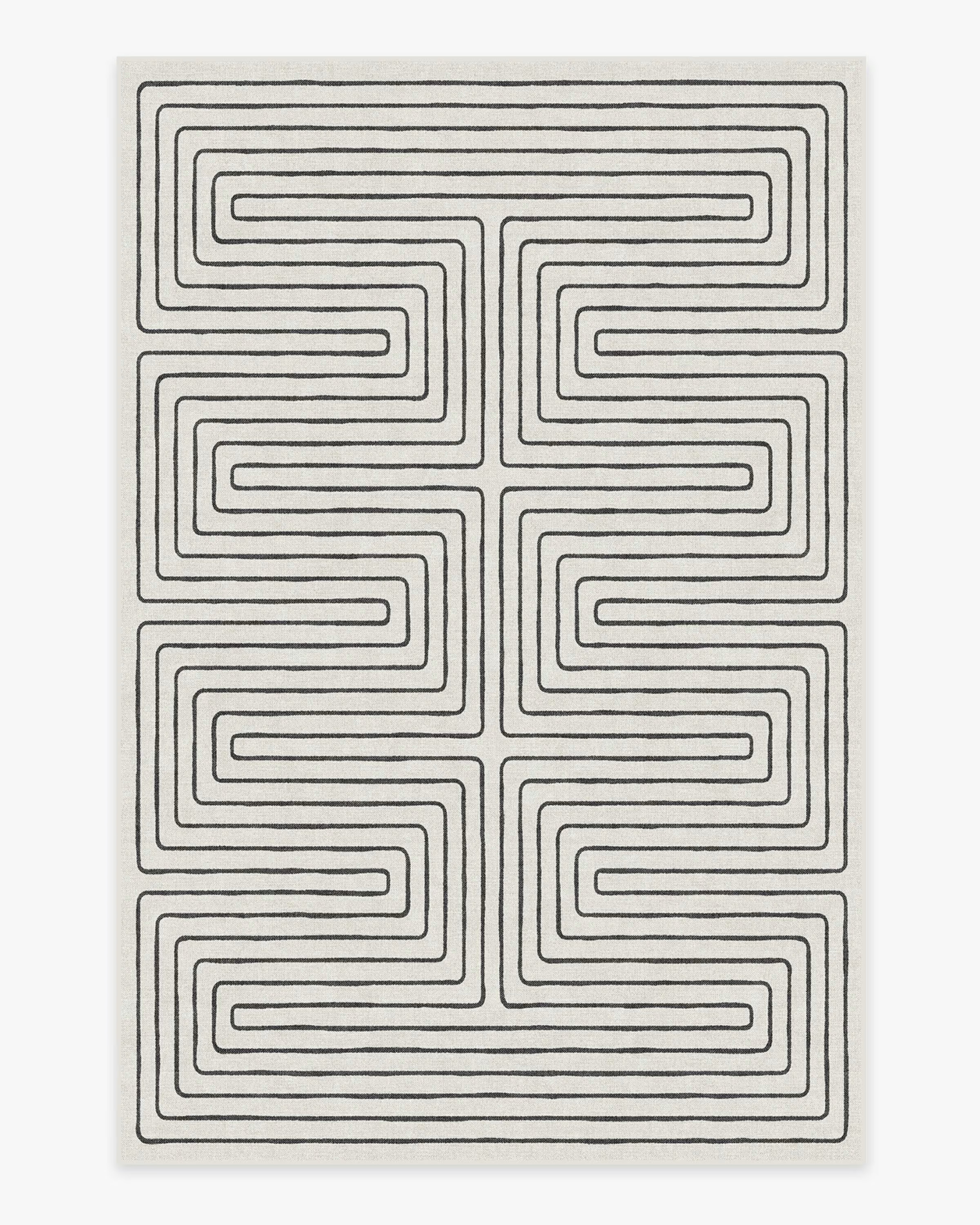 Jonathan Adler Labyrinth Black & Ivory Rug | Ruggable