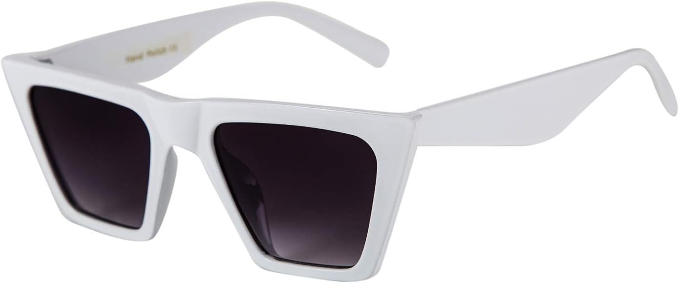 Vintage Square Cat Eye Sunglasses Women Fashion Small Cateye Sunglasses B2473 | Amazon (US)