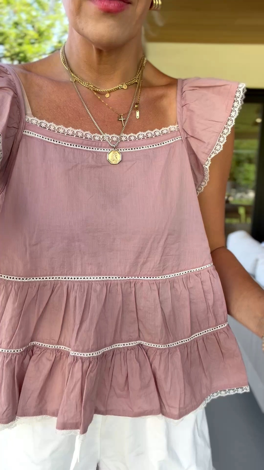Another top from Walmart! The prettiest details!