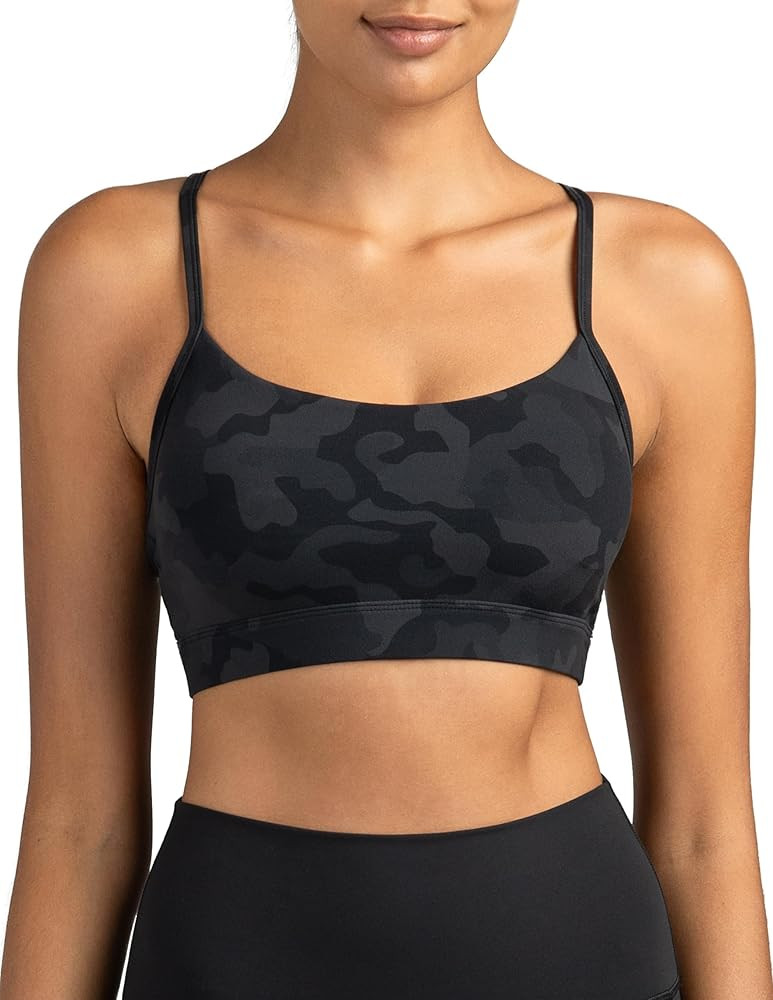 Colorfulkoala Women's Dreamlux Y Back Sports Bra Low Impact Padded Workout Top with Built in Bra ... | Amazon (US)
