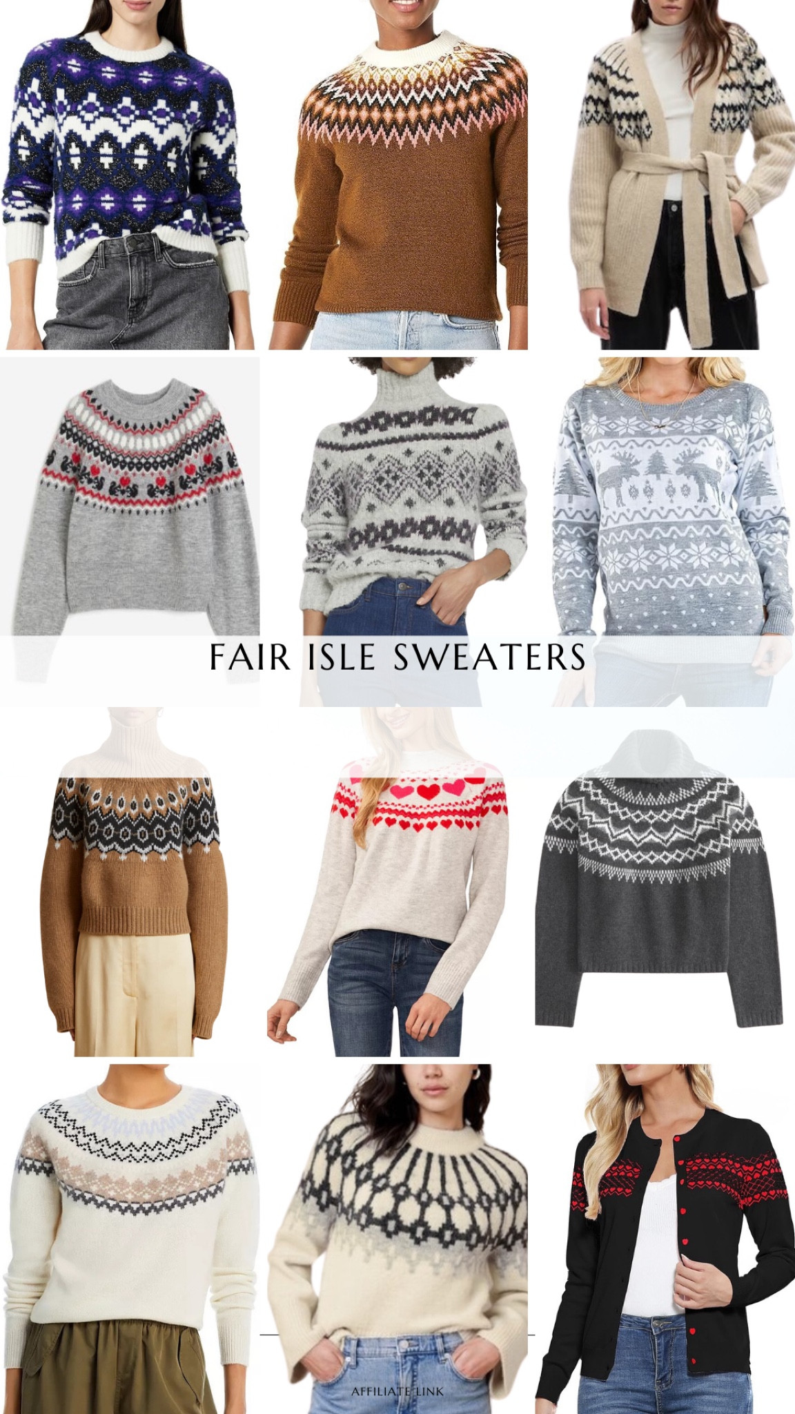 Fair isle sweaters 

#LTKGiftGuide #LTKfindsunder100 #LTKSeasonal