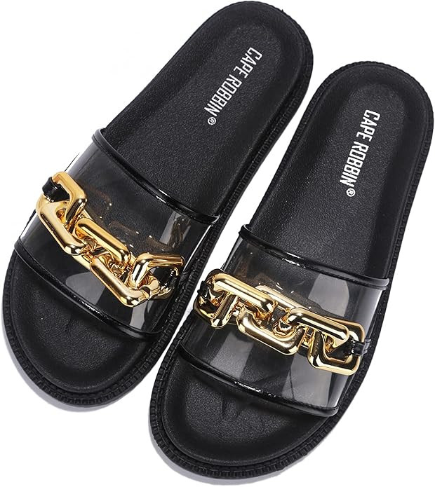 Cape Robbin Tess Sandals Slides for Women, Womens Mules Slip On House Shoes | Amazon (US)