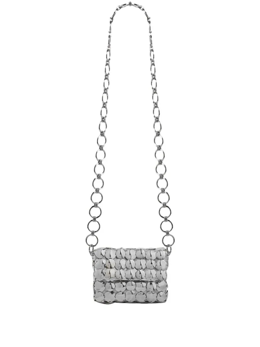 Rabanne metallic silver shoulder bag | Farfetch Global
