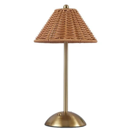 Cordless Led Table Lamp Rechargeable Dimmable Rattan Touch Table Lamp (Light Decoration) | Walmart (US)
