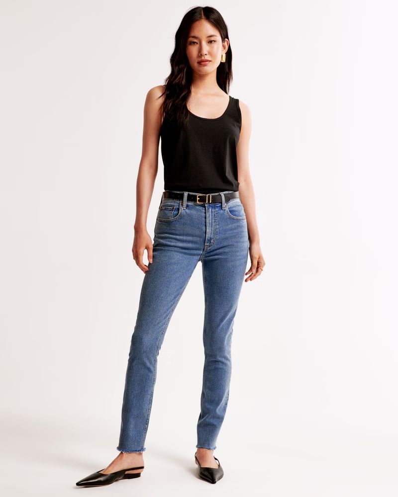 Women's High Rise Skinny Jean | Women's Bottoms | Abercrombie.com | Abercrombie & Fitch (US)