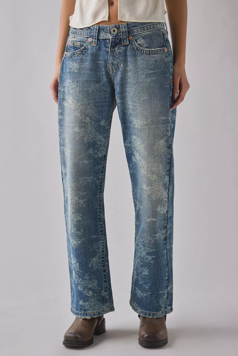 BDG Kayla Printed Low-Rise Jeans | Urban Outfitters (US and RoW)