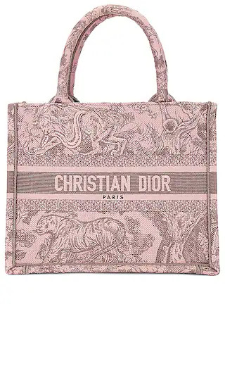 Dior Toile De Jouy Embroidery Book Tote Bag in Pink | Revolve Clothing (Global)